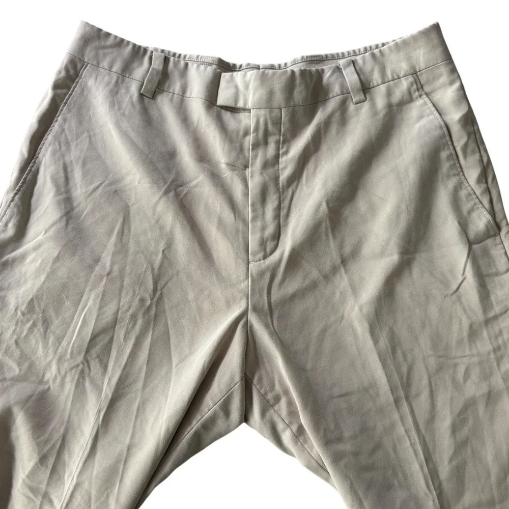 Nike Tiger Woods Collection Golf Pants Mens 34x32 Beige Dri-FIT Stretch Trousers